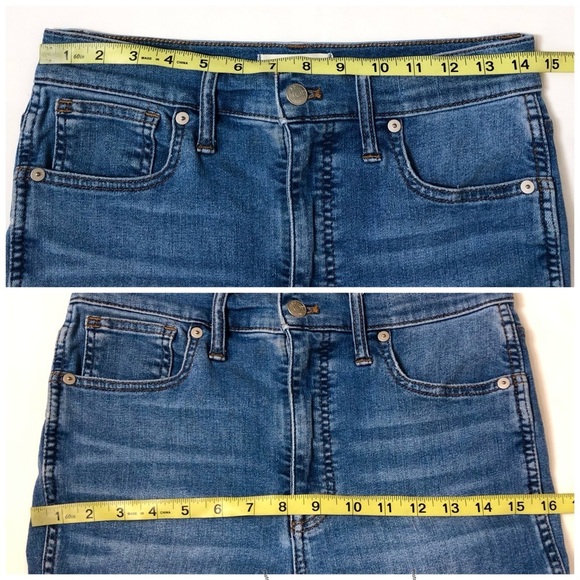 Madewell Stretchy 10" High-Rise Skinny Crop Jeans in Welling Wash 27 - Picture 13 of 16